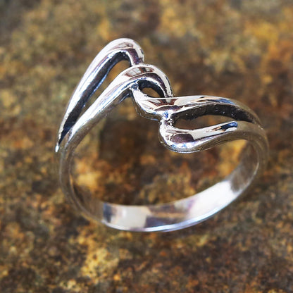 The Melody Sterling Silver Band Ring Swirls from Thailand