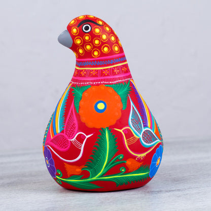 Spotted Dove Hand Crafted Ceramic Dove Shaped Sculpture from Mexico