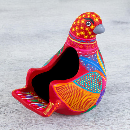 Spotted Dove Hand Crafted Ceramic Dove Shaped Sculpture from Mexico