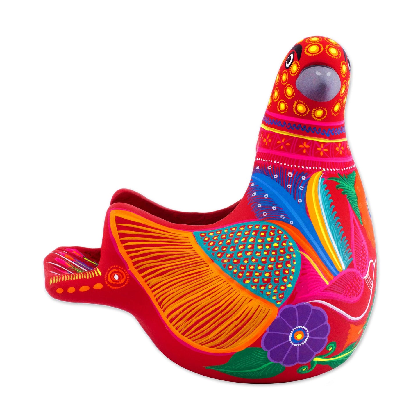 Spotted Dove Hand Crafted Ceramic Dove Shaped Sculpture from Mexico