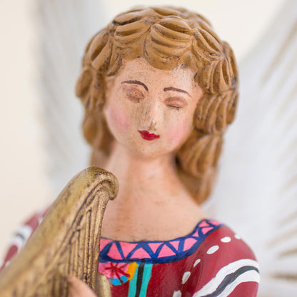 Angel from Solola Guatemalan Handcrafted Ceramic Angel (11 Inch)