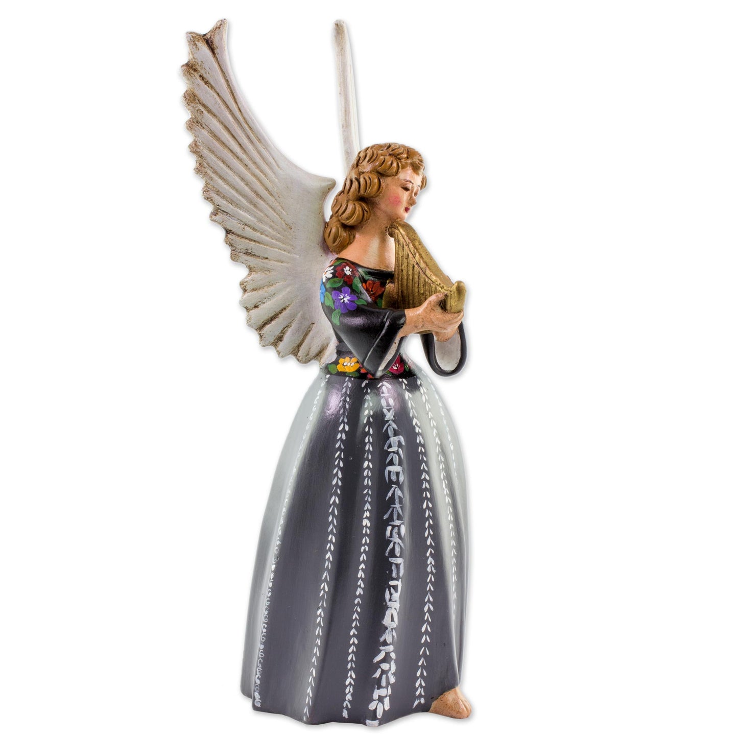 Angel from San Pedro la Laguna Handcrafted Guatemalan Ceramic Angel Musician Sculpture