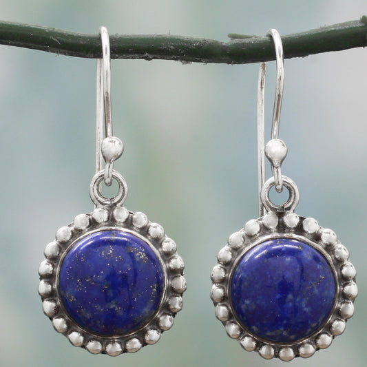 Deep Blue Majesty Lapis Lazuli and Sterling Silver Gemstone Dangle Earrings