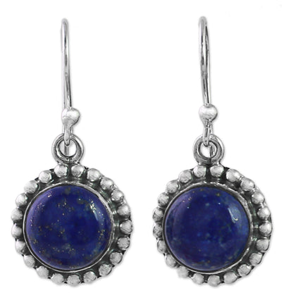 Deep Blue Majesty Lapis Lazuli and Sterling Silver Gemstone Dangle Earrings