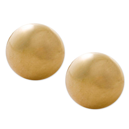 Circles of Paradise Gold Plated Silver Stud Earrings Circular from Peru