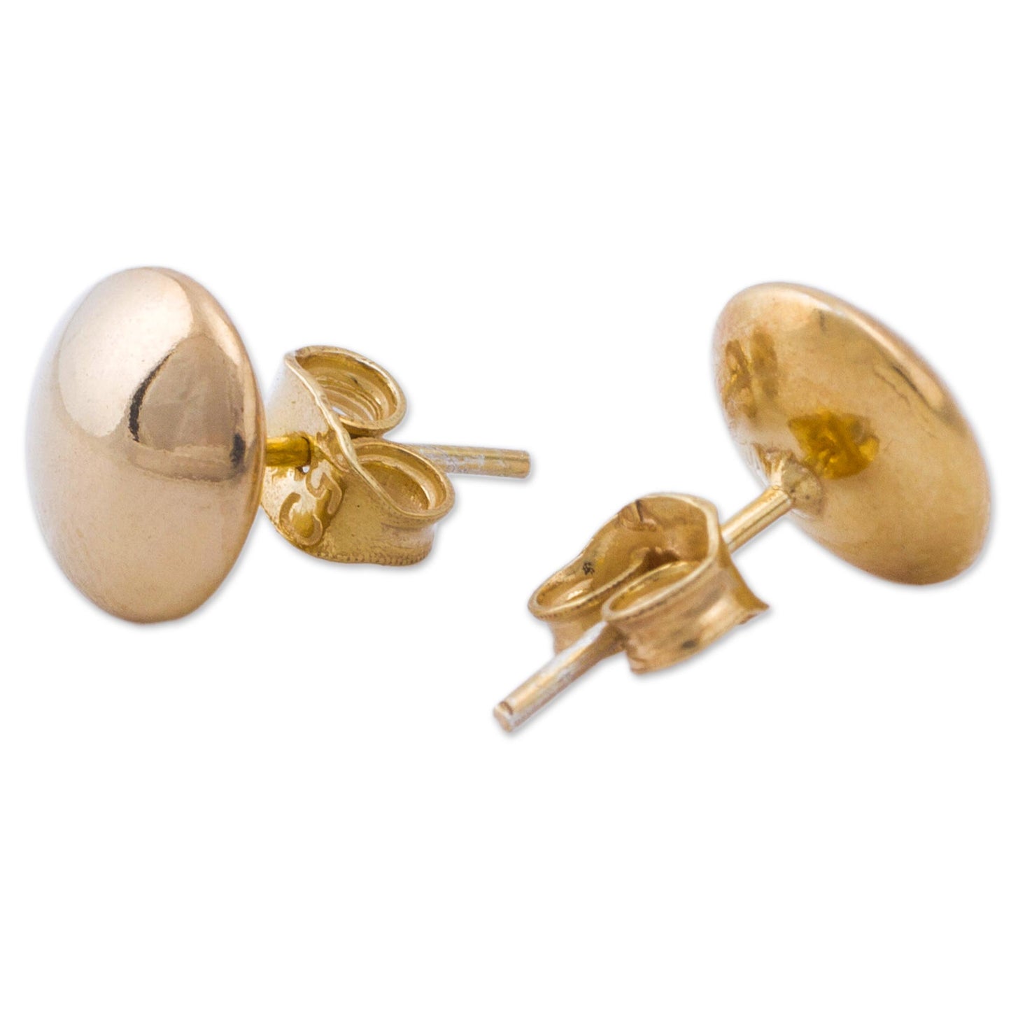 Circles of Paradise Gold Plated Silver Stud Earrings Circular from Peru