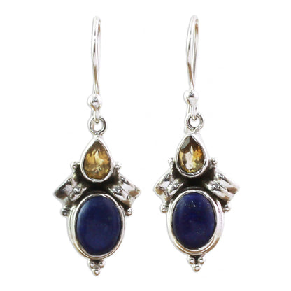 Indian Fog Multi-Gem Sterling Silver Earrings