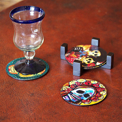 Festive Catrina Coasters - Set of 4