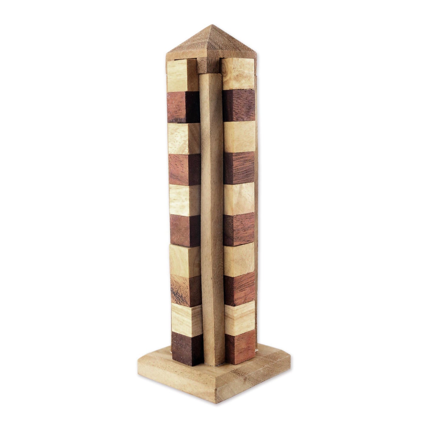 Babylon Tower Hand Made Wood Tower Puzzle Game from Thailand