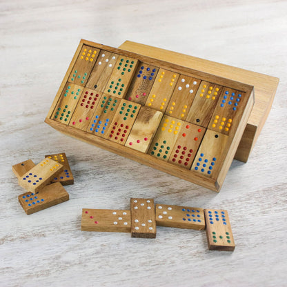 Colorful Dominoes Rain Tree Wood Set