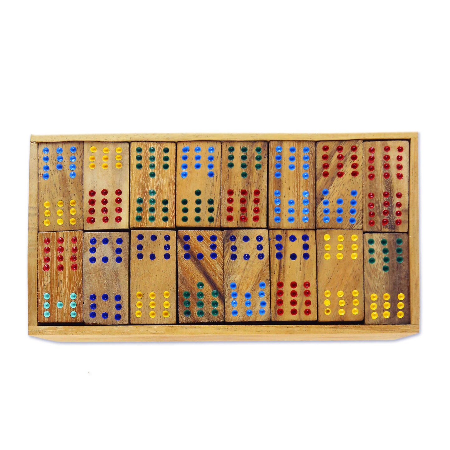 Colorful Dominoes Rain Tree Wood Set