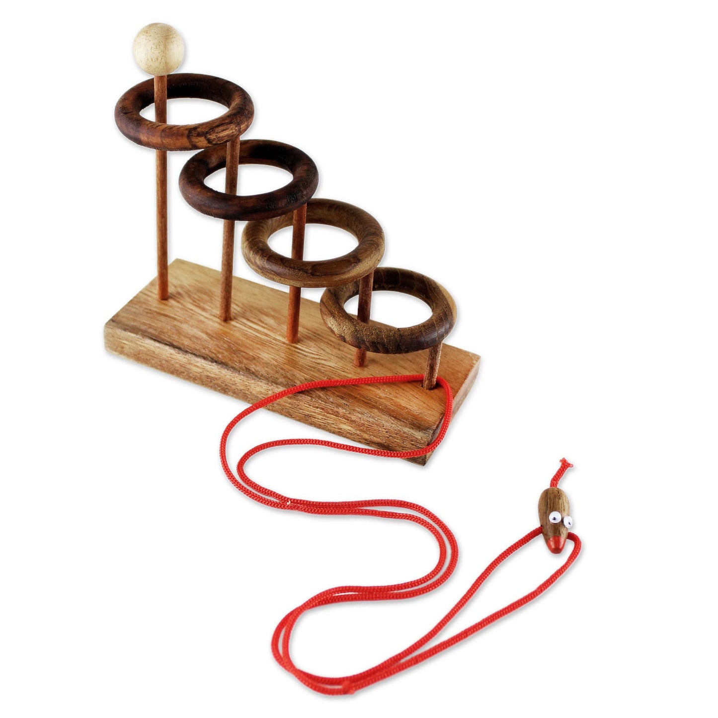 Release My Mouse Handcrafted Rain Tree Wood Game from Thailand