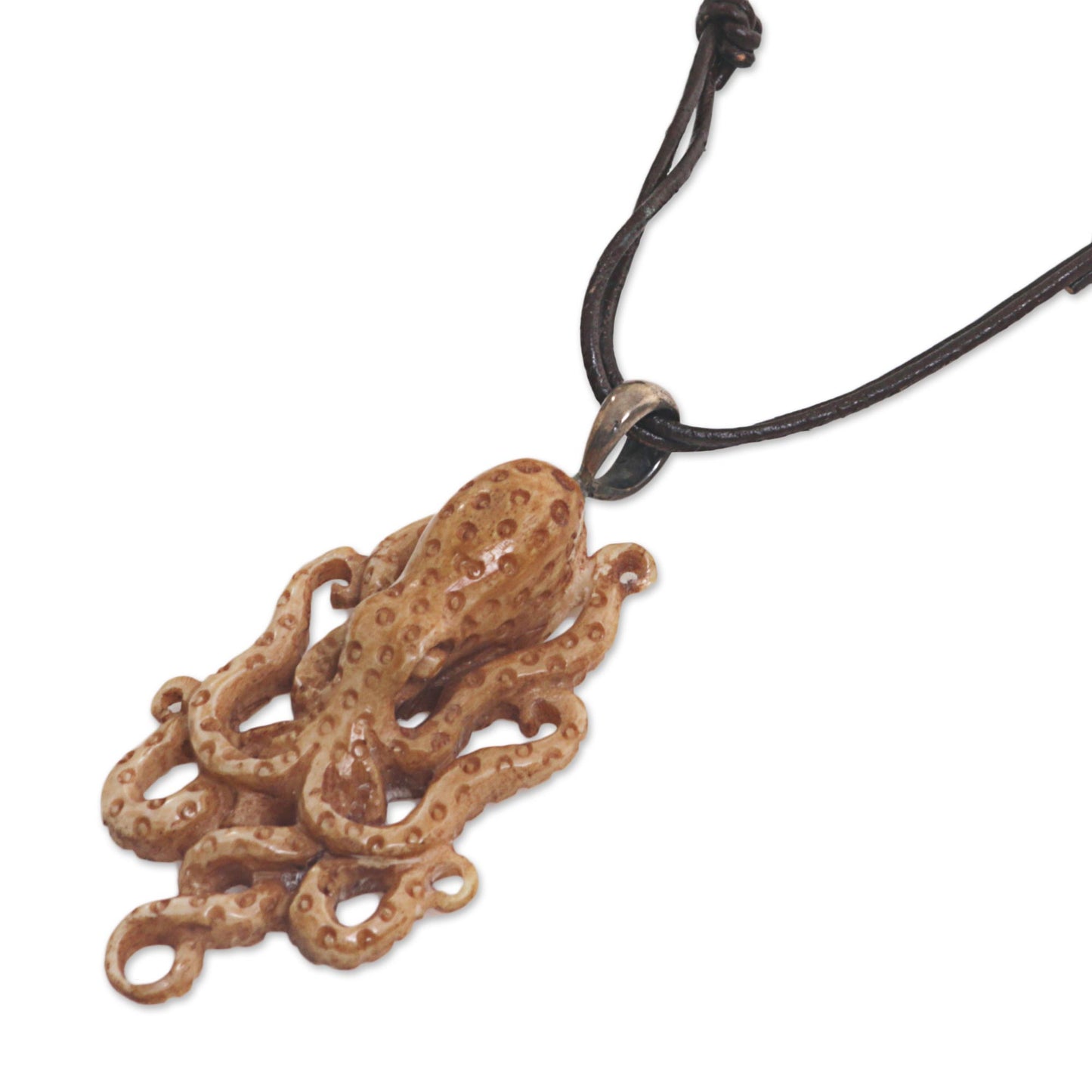 Ocean Dweller Leather Pendant Necklace