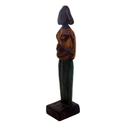 Lovely Mother Lovely Mother and Child Sculpture in Hand Carved Wood