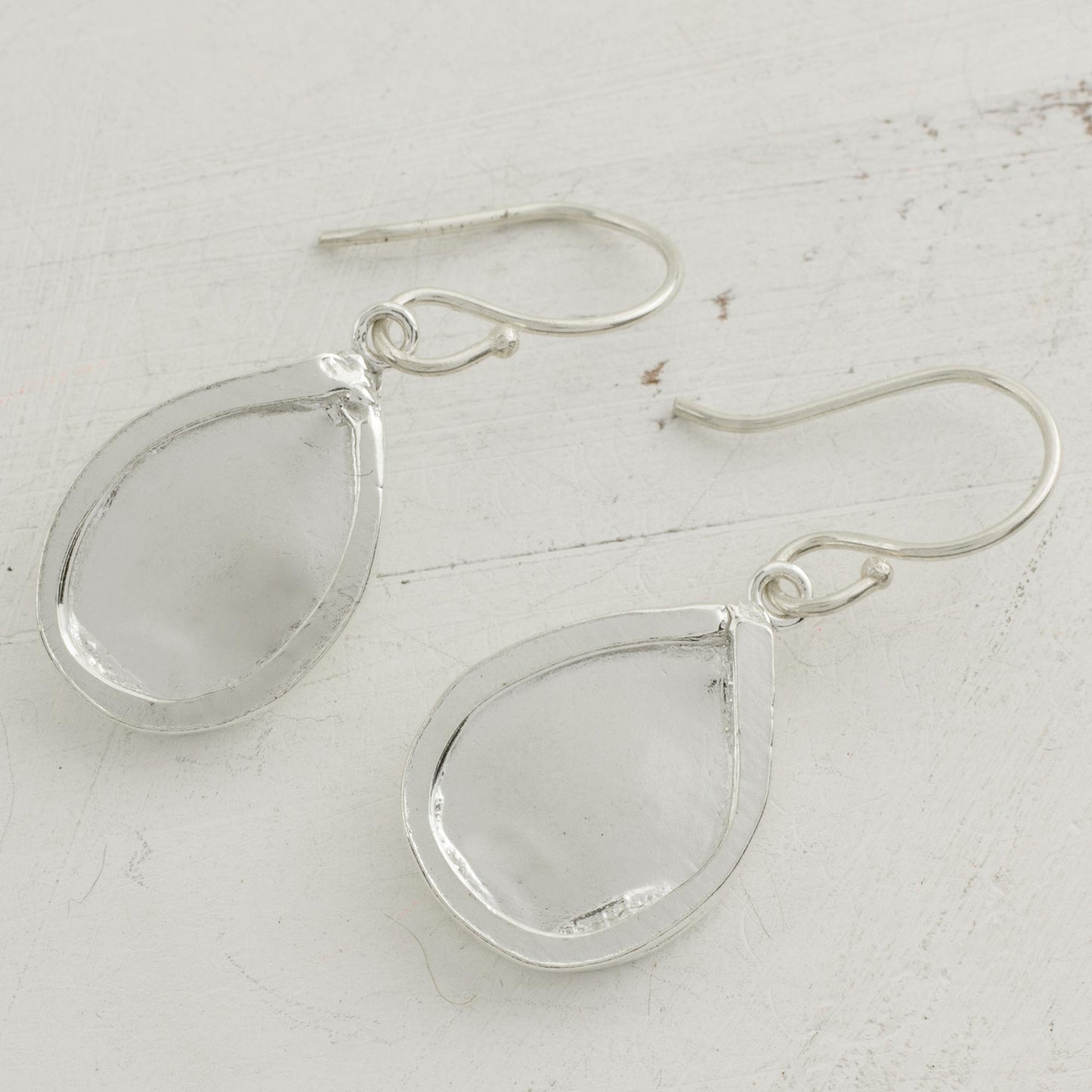 Creative Drops Fine Silver Droplet Dangle Earrings from Guatemala