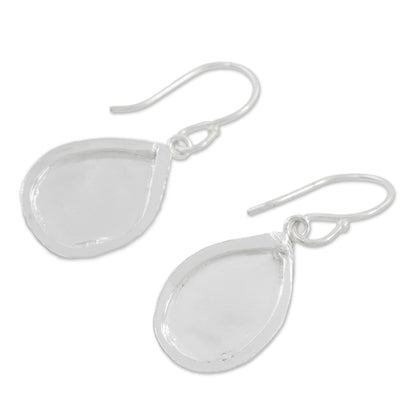 Creative Drops Fine Silver Droplet Dangle Earrings from Guatemala