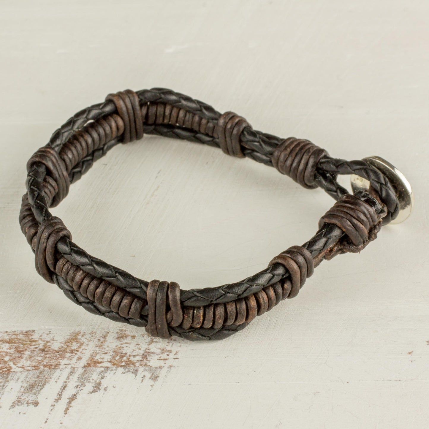 Casual Style Leather Braided Bracelet