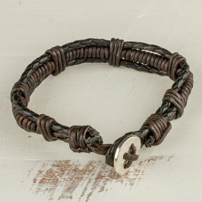 Casual Style Leather Braided Bracelet