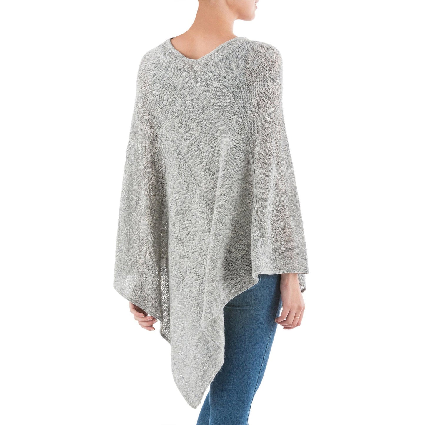 Grey Tulip Petal Poncho