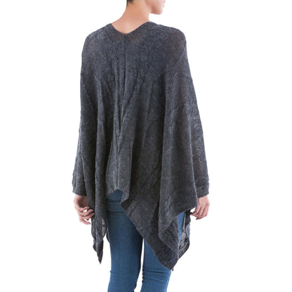 Lightweight Grey Peruvian Poncho