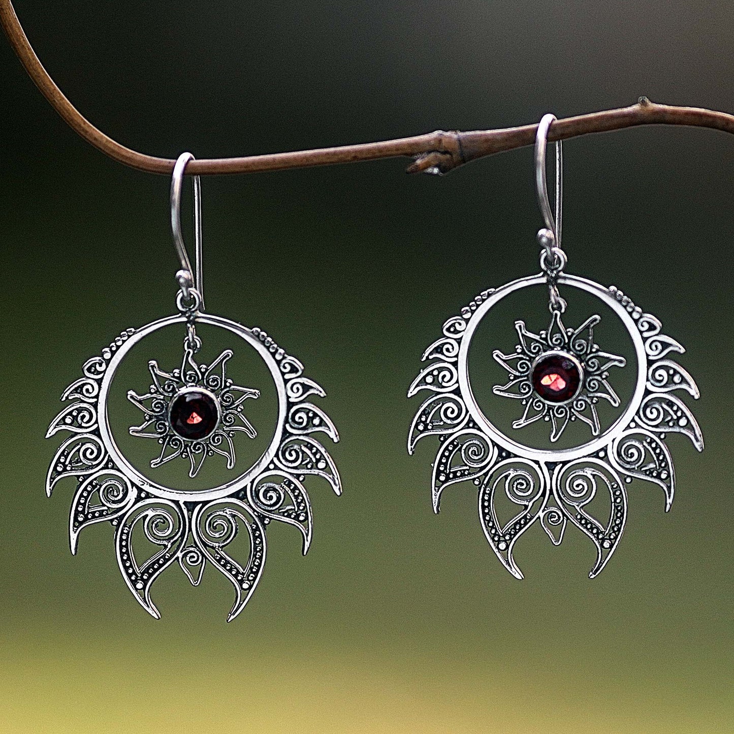 Shiva's Fire Sterling Silver Earrings