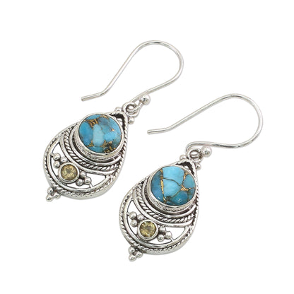 Blue Adoration Turquoise Dangle Earrings