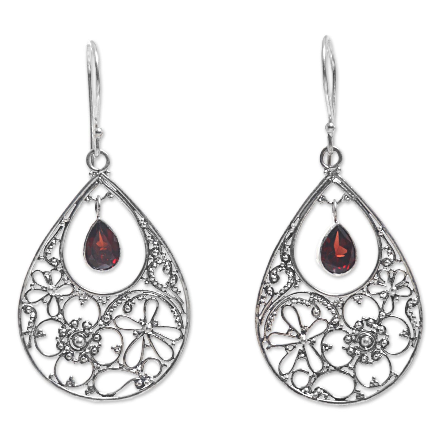 Floral Days Sterling Silver Earrings