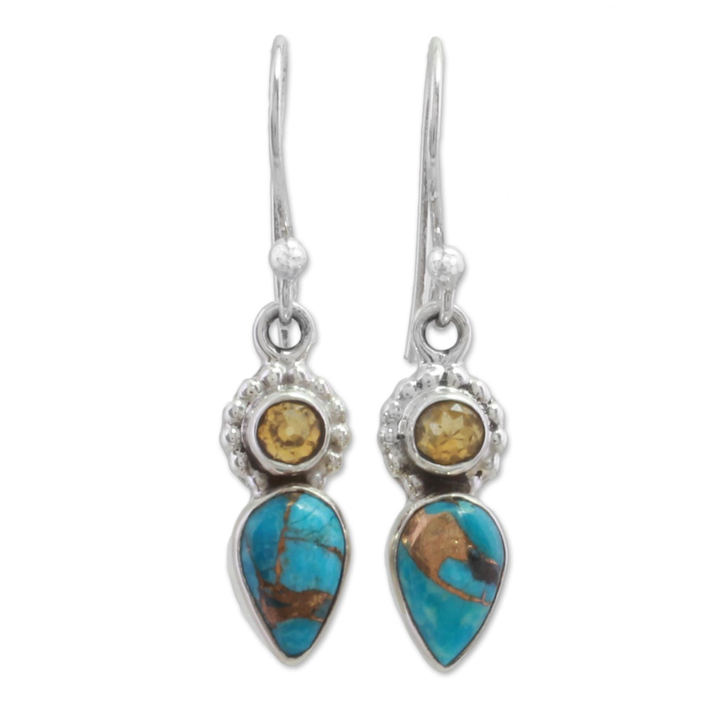 Watery Allure Multi-Gem Turquoise Earrings