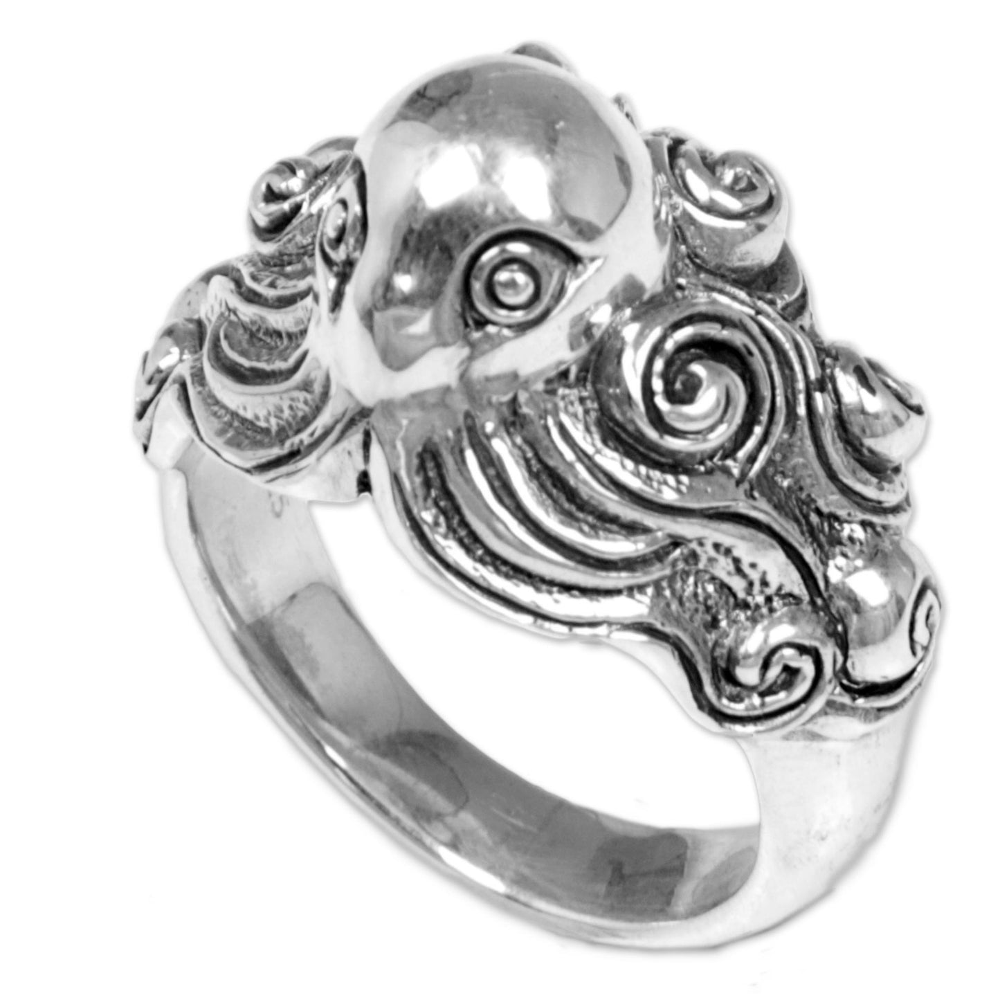 Octopus of the Deep Sterling Silver Ring