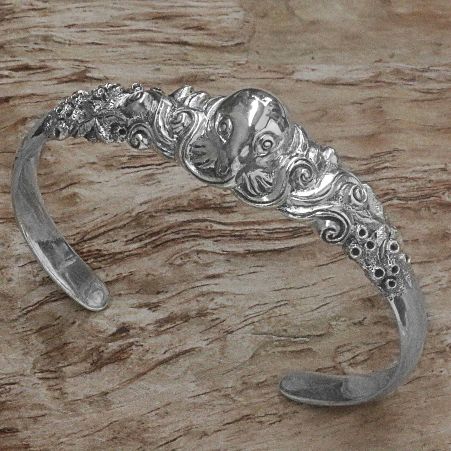 Octopus of the Deep Sterling Cuff Bracelet