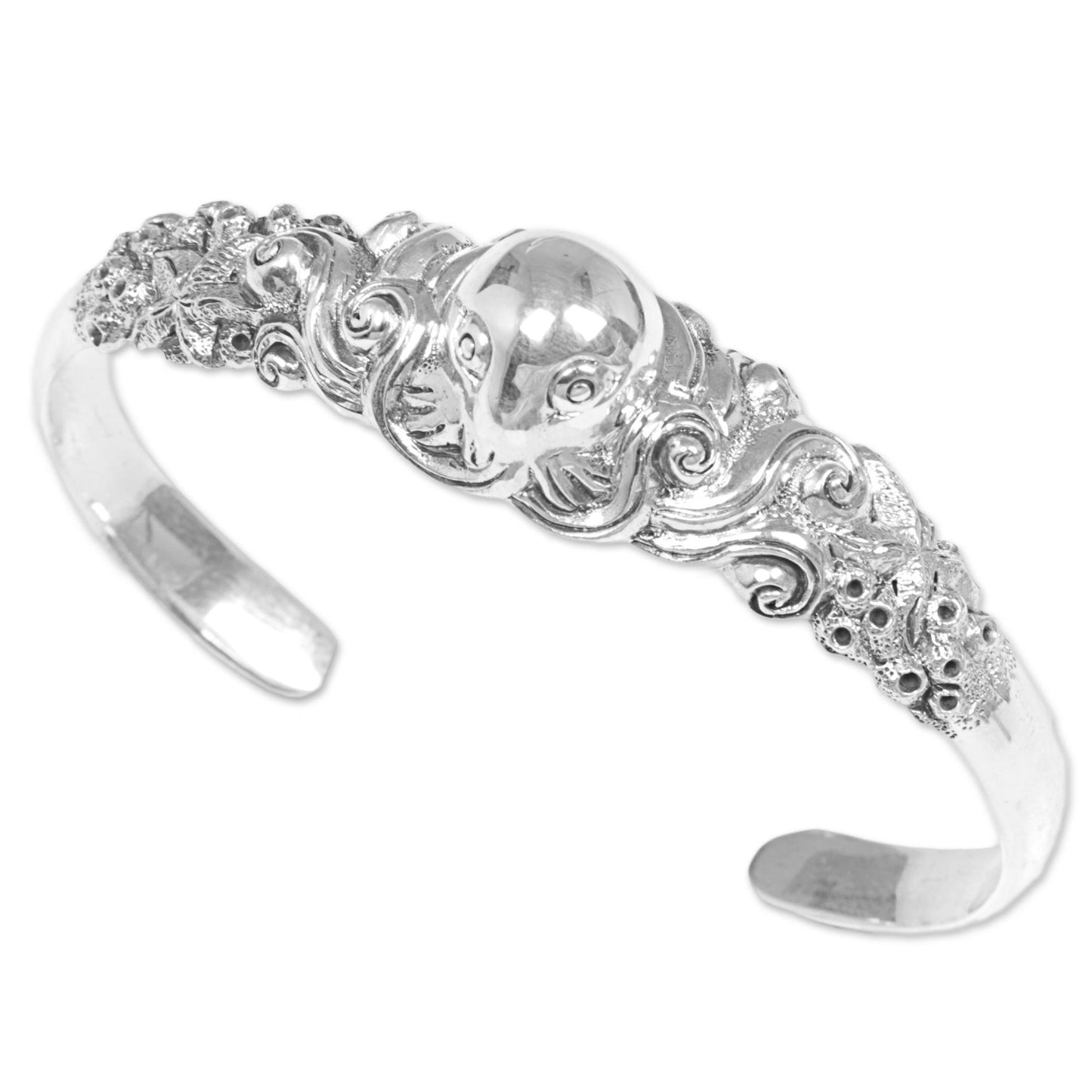 Octopus of the Deep Sterling Cuff Bracelet