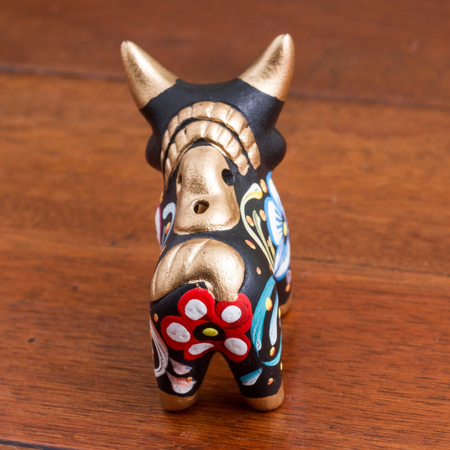 Little Black Pucara Bull Figurine