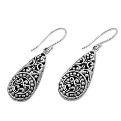 Mesmerizing Moment Ornate Handcrafted Balinese Sterling Silver Dangle Earrings