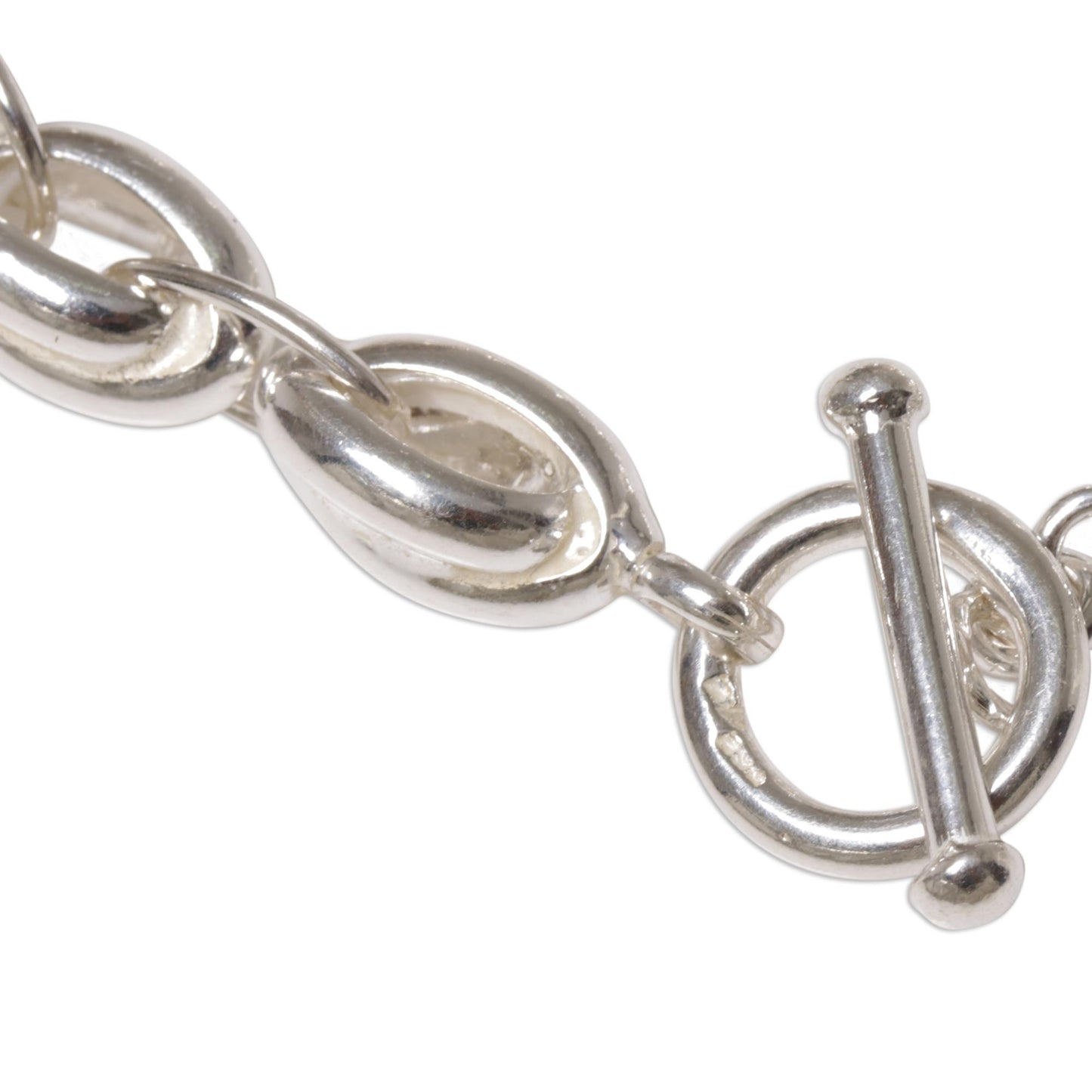 Shining Novas Sterling Silver Men's Link Bracelet from Indonesia