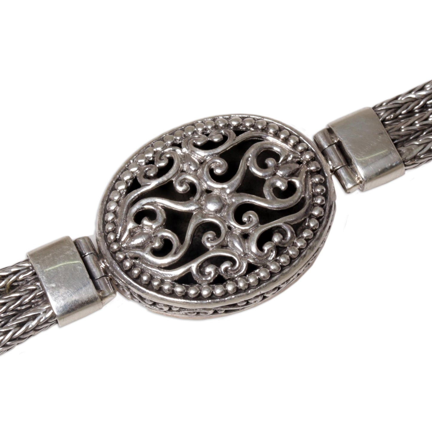 View of Lombok Sterling Silver Pendant Bracelet from Indonesia