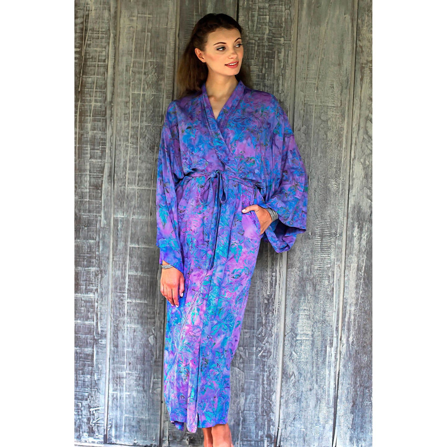 Purple Mist Batik Robe