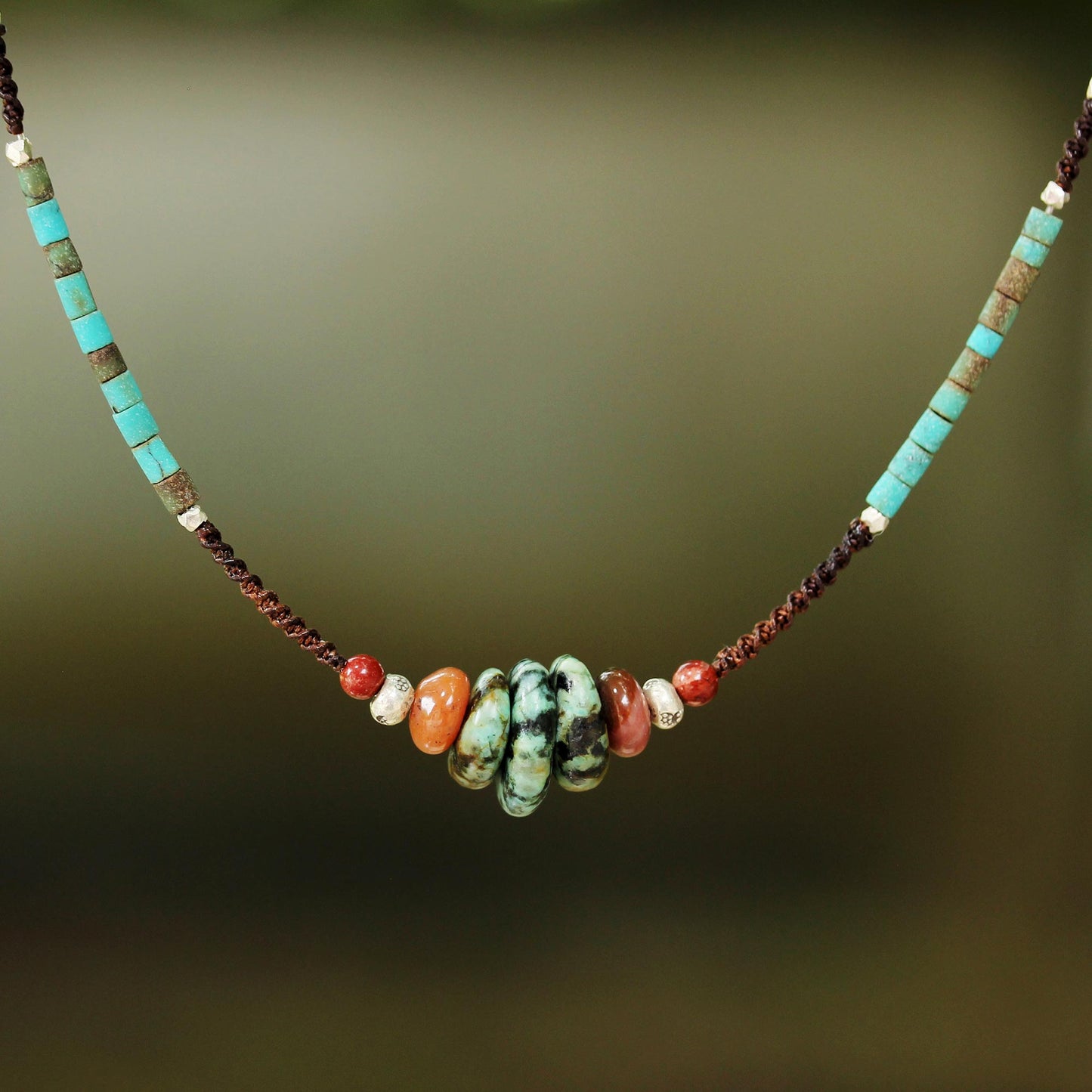 Bohemian Harmony Fair Trade Multi Gemstone Beaded Necklace