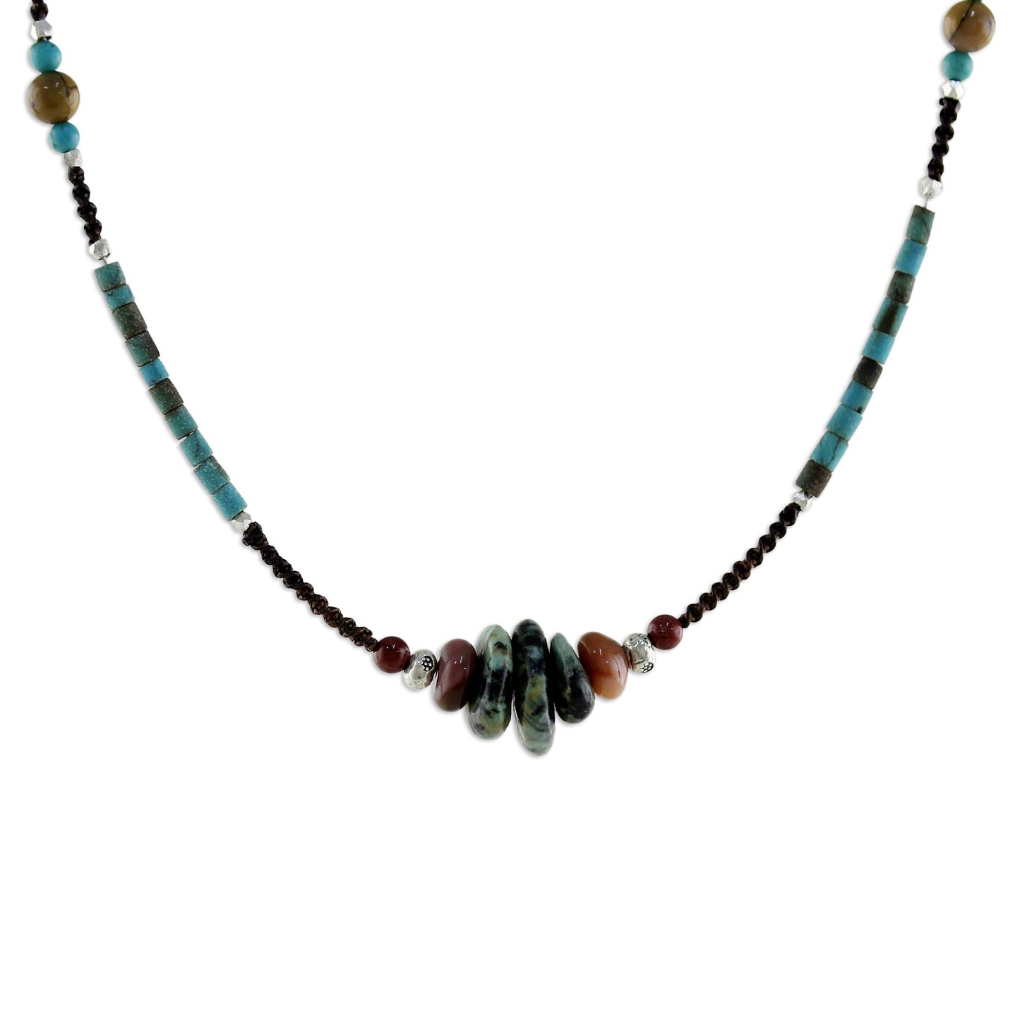 Bohemian Harmony Fair Trade Multi Gemstone Beaded Necklace