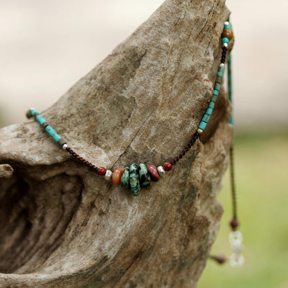 Bohemian Harmony Fair Trade Multi Gemstone Beaded Necklace