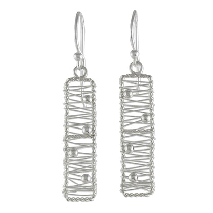 Chiang Mai River Silver Dangle Earrings