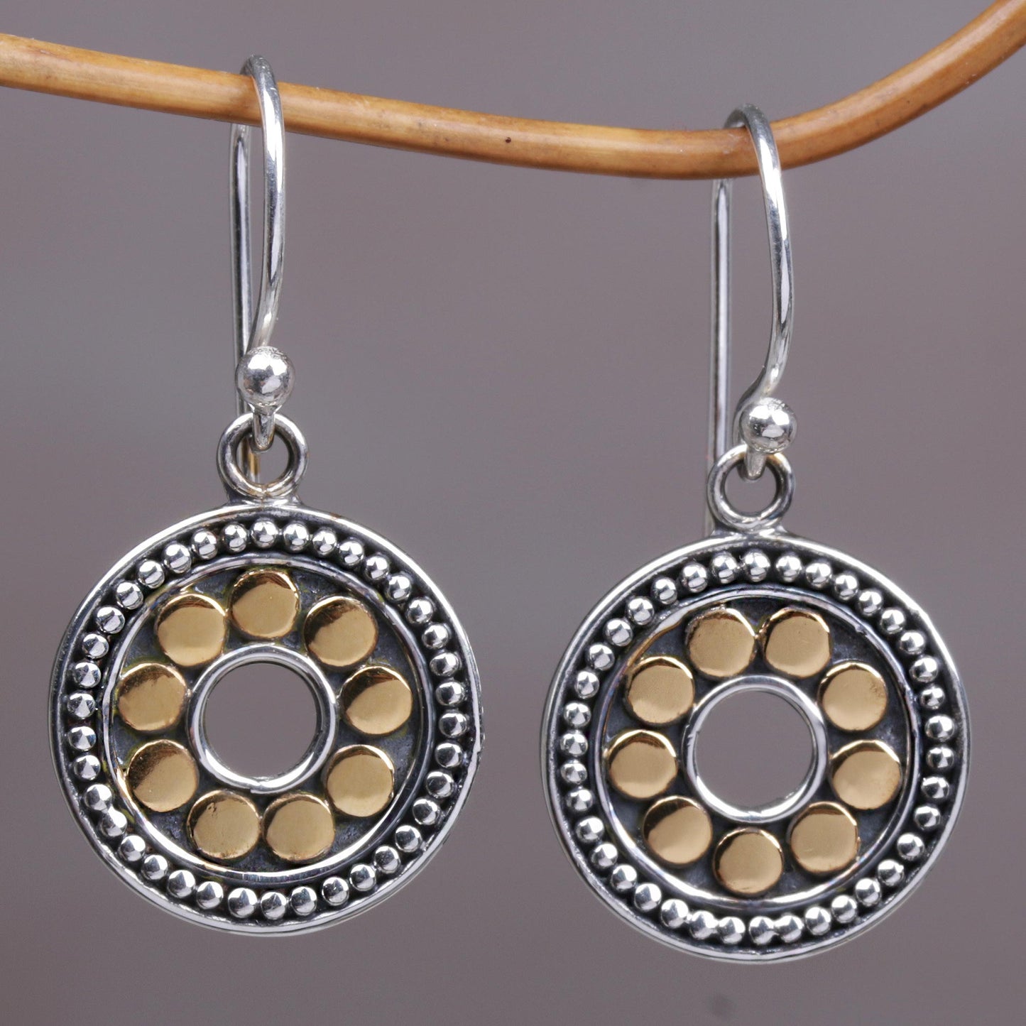 Blissful Sunflowers Sterling Silver Earrings