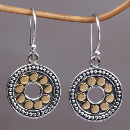 Blissful Sunflowers Sterling Silver Earrings