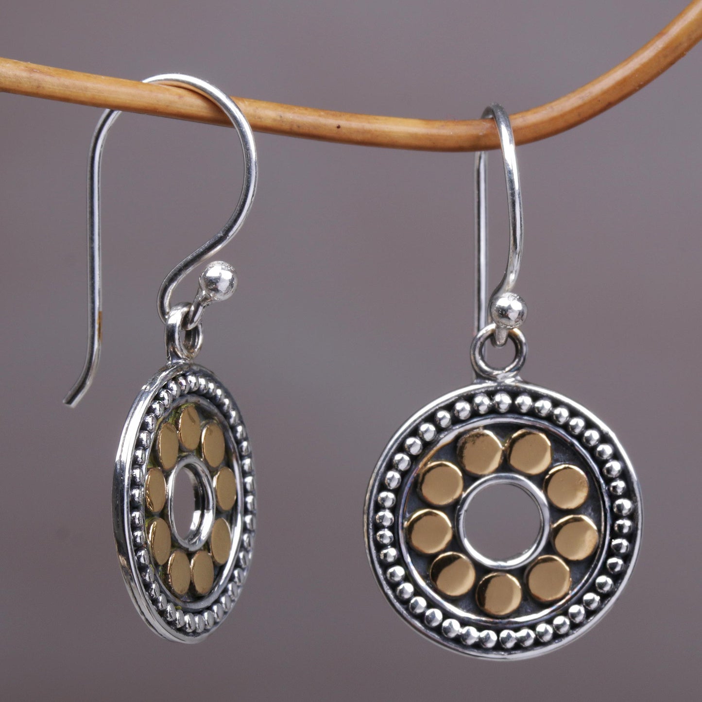 Blissful Sunflowers Sterling Silver Earrings