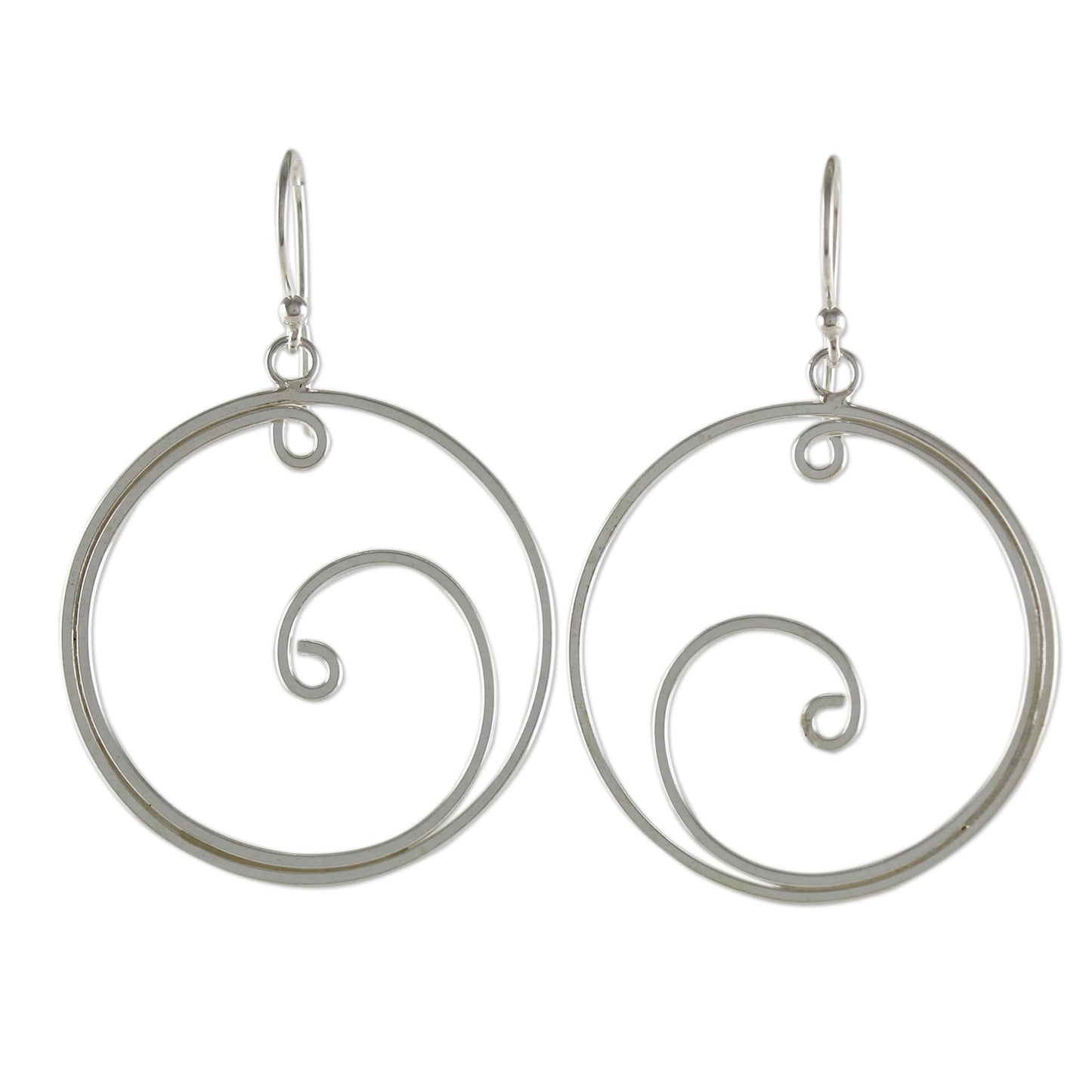 Moon Crests Sterling Silver Earrings