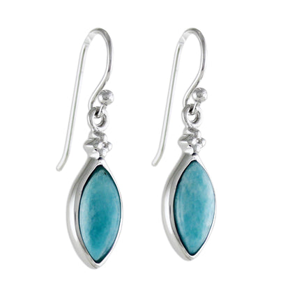 Knowing Eyes Rhodium Plated Sterling Silver Dangle Earrings from Thailand