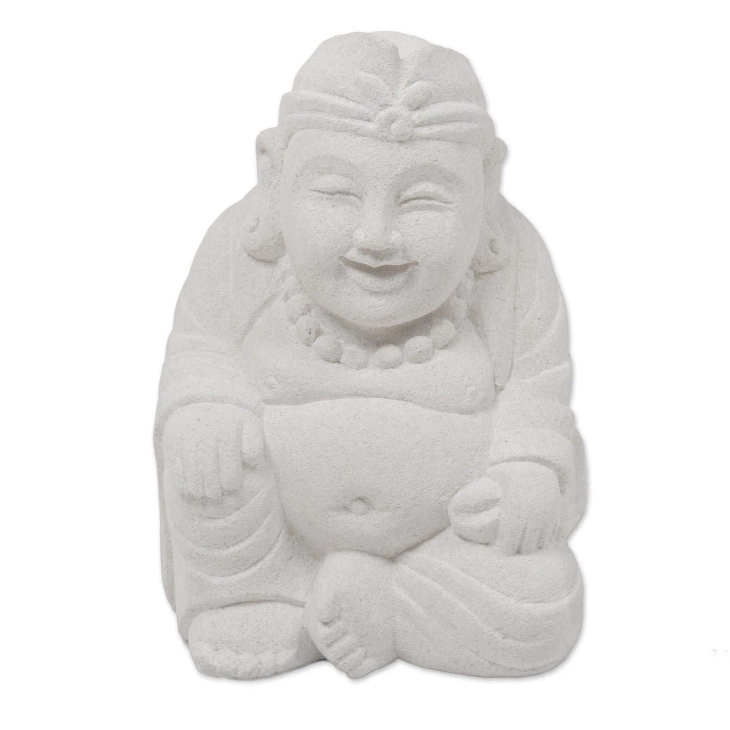 Natural Buddha Hand Carved Sandstone Buddha Sculpture from Indonesia