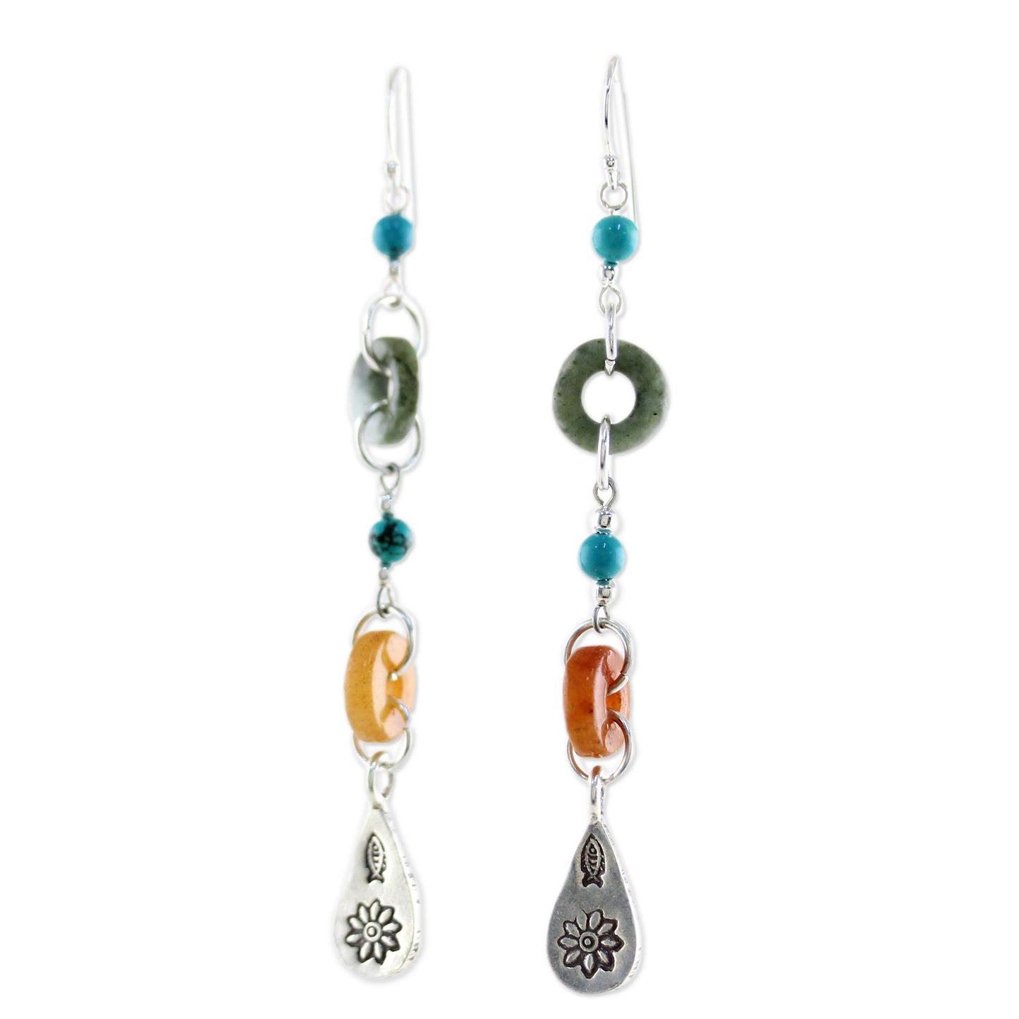 Hill Tribe Adventure Multi-Gem & Silver Earrings