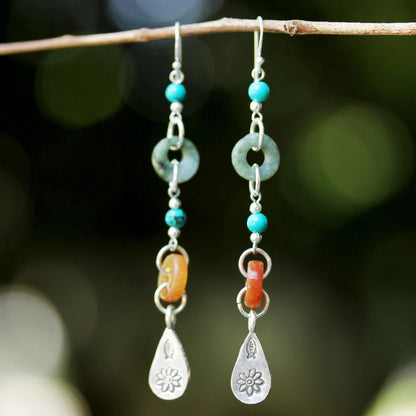 Hill Tribe Adventure Multi-Gem & Silver Earrings