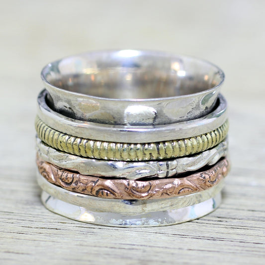 Five Delights Sterling Silver Spinner Ring