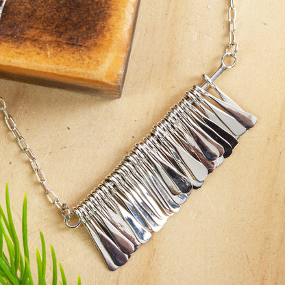 Chime Garland Sterling Silver Pendant Necklace by Mexican Artisans